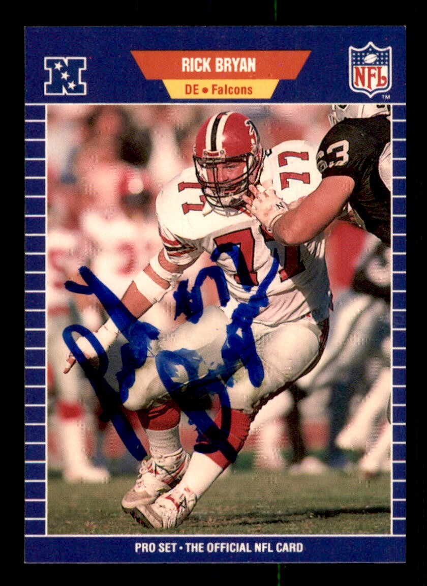 1989 Pro Set Football #3 Rick Bryan Signed Autograph (no COA) *d3