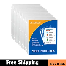 100 Economy Non-Glare Sheet Protectors Plastic Page Protectors for 3 Ring Binde
