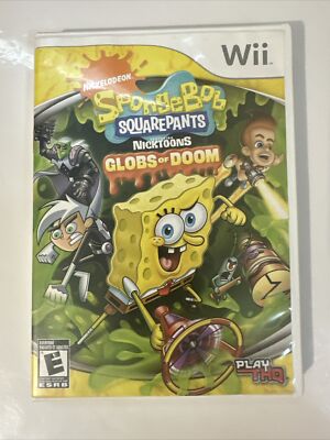 SpongeBob SquarePants Featuring Nicktoons: Globs of Doom Wii CIB Complete Tested