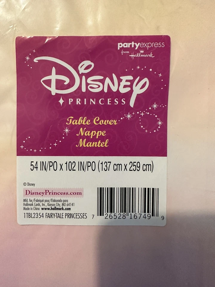 CUBIERTA DE MESA DE PLÁSTICO PARA AMIGOS DE CUENTO DE HADAS PRINCESA DISNEY ~ Suministros para fiestas de cumpleaños Foto 2 de 2