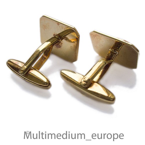 585er Gold Manschettenknöpfe Sonne Friedens Taube 14ct cuff links peace dove sun - Bild 5 von 6