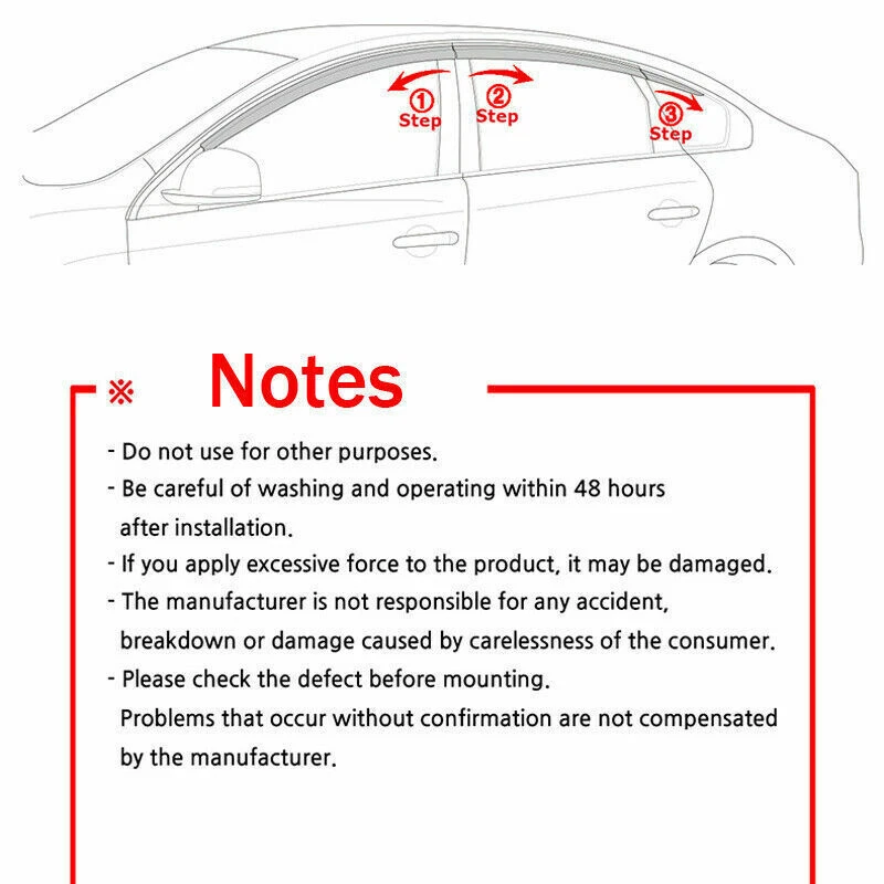 Chrome Side Window Deflector Visor Rain Guard For Land Rover Range Rover Velar - Imagem 4 de 4