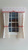 Dolls House Curtains Red Nutmeg Made In Laura Ashley Fabric Dolls House Curtains Red Nutmeg Made In Laura Ashley Fabric