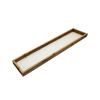 Holz Deko Tablett Rechteckig - 80 X 18 Cm - Advents Kerzentablett Rustikal
