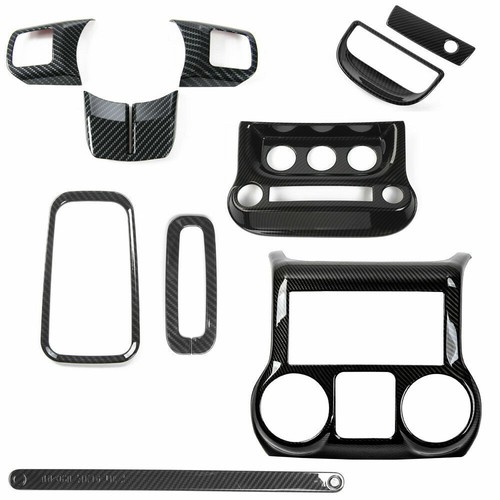 Carbon Fiber Interior Decoration Trim Cover For Jeep Wrangler JK JKU