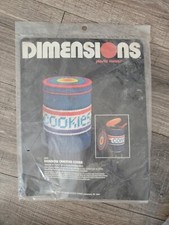 Dimensions Plastic Canvas Kit Rainbow Canister Cover #2502 USA Made 1982. NOS