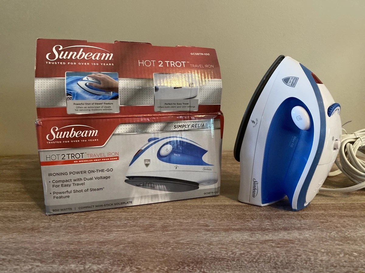 Sunbeam GCSBTR-100 Hot-2-Trot 800 Watt Mini Travel Iron