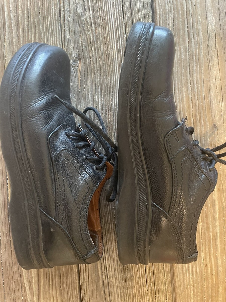 Birkenstock Footprints Black Leather Lace Up Shoes Men's SZ 43 See