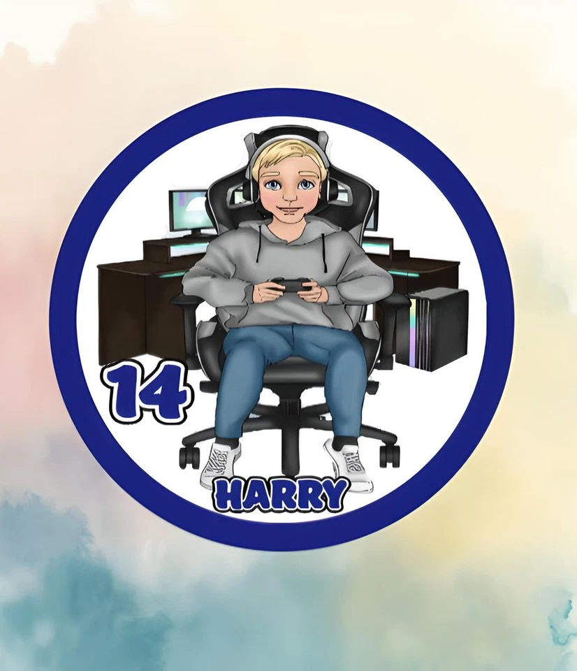 PERSONALIZADAS x caja gamer PEGATINAS FIESTA CONO DULCE PEGATINAS BOLSA FIESTA ETIQUETAS Foto 3 de 4