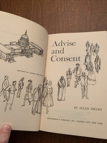 Advise and Consent by Allen Drury 1959 1st Edition Vintage Hardcover Dust Jacket - Imagen 4 de 18