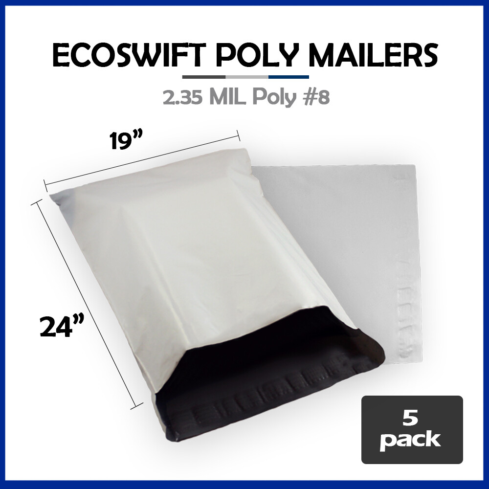 5 Buste Di Plastica 7,5x9,5 EcoSwift Poly Mailers Buste Postali - Foto 4