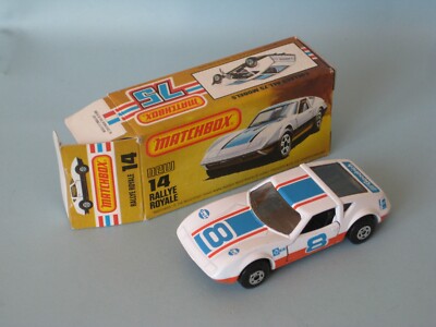 Lesney Matchbox Monteverdi Hai White Body USA Rare Picture Box 75mm Superfast b