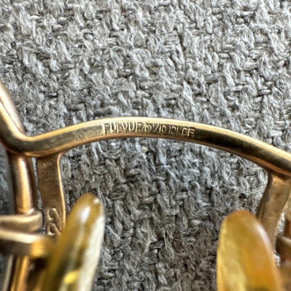 Armações de óculos American Optical AO 1-10 12K GF folheadas a ouro 6 1/2 vintage - Imagem 3 de 4