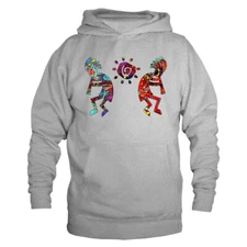 Southwest Dancing Kokopelli Native American Animals Graphic Pullover Hoodie