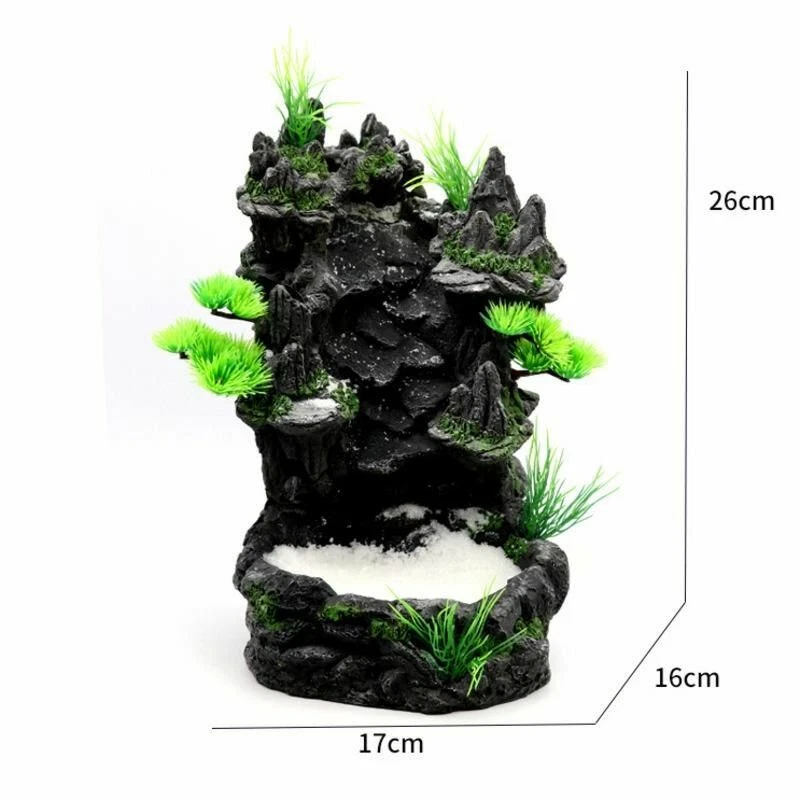 Decoración de cascada de arena rápida de roca verde para acuario King de 10,2 pulgadas - Foto 2 de 4