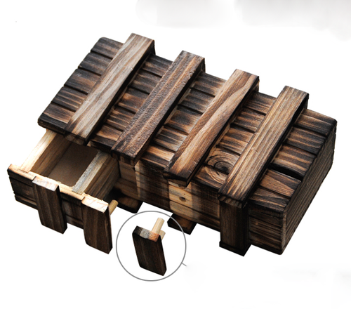 Chinese Vintage Classic Brain Magic Trick Wooden Puzzle Box Secret Drawer Gift B Ebay