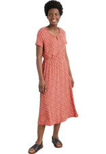 Jersey dress NEW colour red mix in size 10