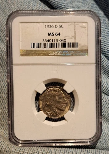1936-D Buffalo Nickel NGC MS64 
