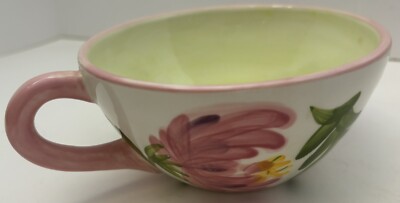Paula Deen Peony Patch Teacup 12 oz Handpainted Pink Peonies Coffee Mug