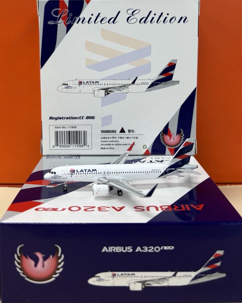 Latam Airlines A320-271N CC-BHG 1:400 Scale Phoenix 11906 Latam Airlines A320-271N CC-BHG 1:400 Scale Phoenix 11906