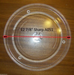 12 7/8" Sharp A051 Microwave Glass Turntable Plate/Tray Used Clean Condition
