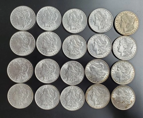BU Roll 20 1890 $1 Morgan Silver Dollars Brilliant Uncirculated Coins