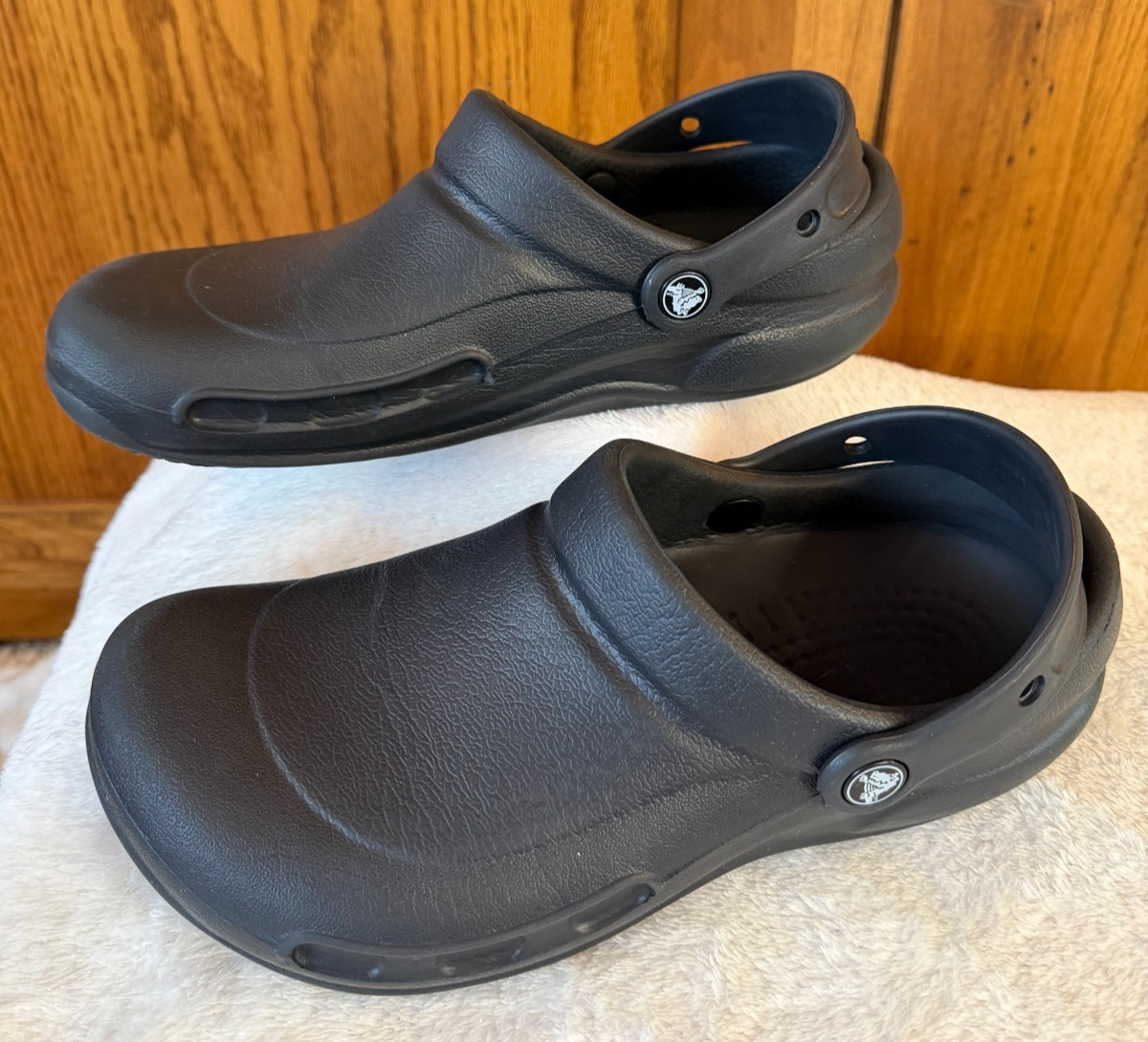 Crocs Black Bistro Slip-Resistant Work Clogs Size 7 Mens 9 Womens