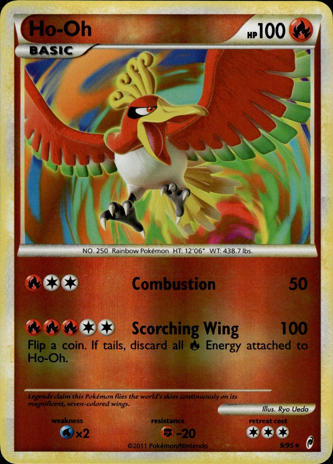 Ho-Oh 9/95 Holo Rare Call of Legends Pokemon Reverse Holo NM