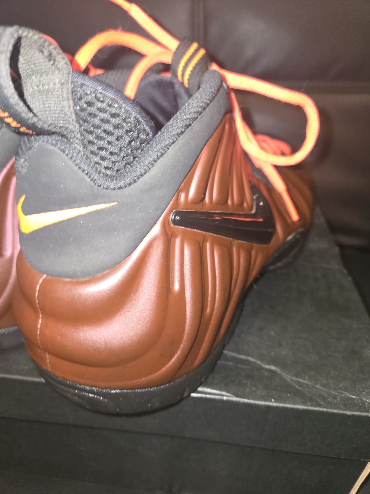 Solid Mens Custom Nike Foamposite Pro (Hyper Crim… - image 6