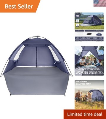 3-6 Person Beach Tent with Sand Anchor - Ultra Lightweight & Breathable Design