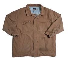 Bulwark FR Brown Fire Flame Resistant Canvas Heavy Duty Work Jacket Mens Size XL