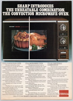 Sharp Carousel Microwave Oven Cooking Technology 1981 Vintage Print Ad