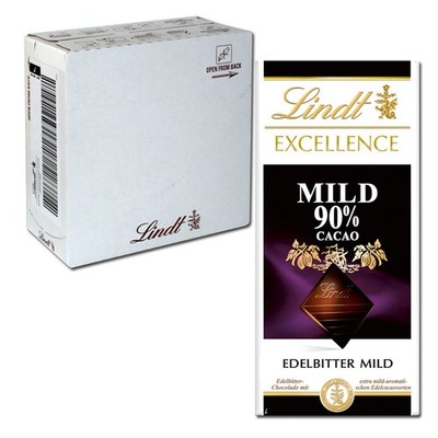 (43,61 /1kg) Lindt Excellence Mild 90% Cacao 100g Schokolade, 20 Tafeln