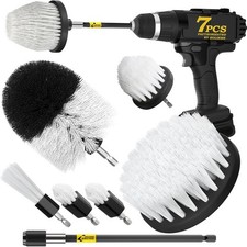7Pack Drill Brush Attachment Set-Car Interior Detailing Kit, Power Scrubber Brus