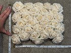 Handmade Artificial Foam Real Like White Ivory Plush Rose Wall Backdrop 9”x11” — photo 4