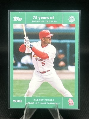 2022 Topps MLB Rookie of the Year 75th Anniversary - Albert Pujols Emerald /50
