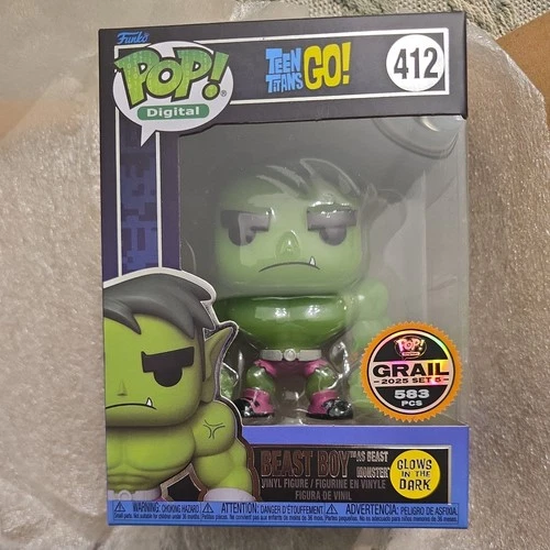 Funko Pop Digital DC Teen Titans Go Beast Boy as Beast Monster #412 LE 583 pcs