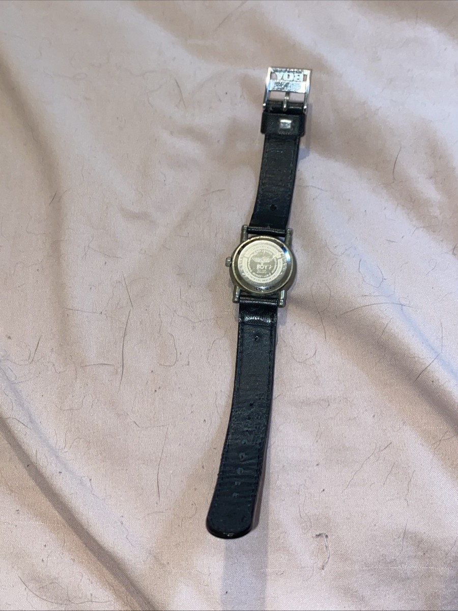 Boy London Vintage 80’s Black Leather Watch Vintage BOY LONDON Watch 1980 main image 2