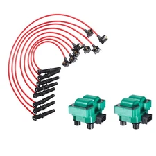 Aceon Bright 7805-1121L-4 High-Performance Ignition Coil and Spark Plug Wire Kit
