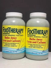 Footherapy Natural Mineral Foot Bathe Away Corns & Calluses -2 Pack / 16 oz each