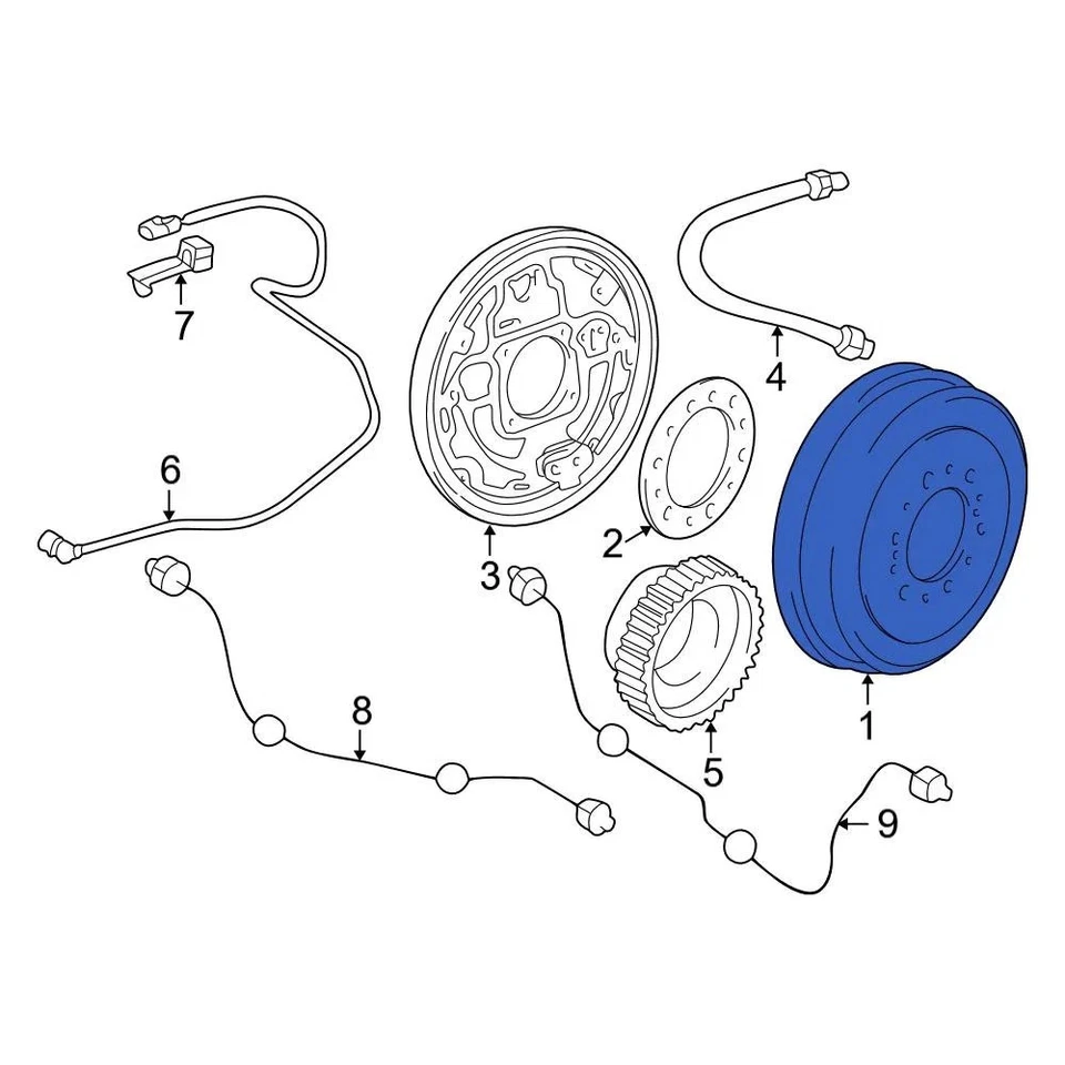 For Toyota Tacoma 1995-2004 Toyota 4243135210 Rear Brake Drum Foto 2 de 4