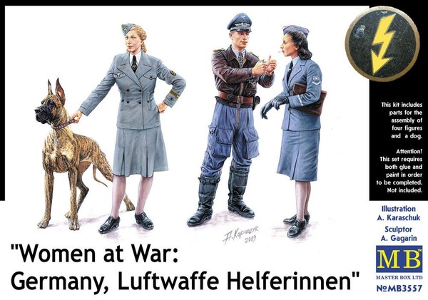 Master Box 3557 Woman At War: Germany Luftwaffe Figuren In 1:35 Bausatz Neu+Ovp-image