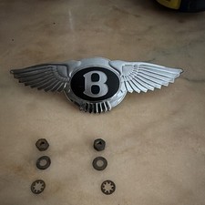 Bentley Winged B Grille Badge Emblem Black Enamel.
