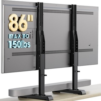 Universal Table Top TV Stand Base for 37-86 Inch TV 7 Height Adjustable Legs