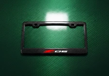 Z06 Corvette C8 REFLECTIVE RED & WHITE TRUE Carbon Fiber License Plate Frame