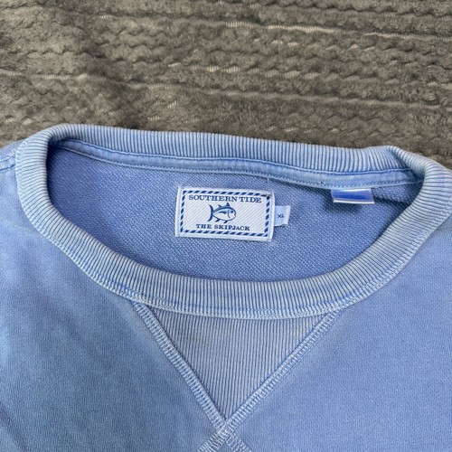 Southern Tide Men's Sz XL Blue Casual Crew Neck Logo Pullover Sweatshirt Sweater - Picture 4 of 8