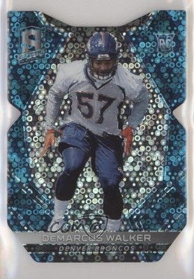 2017 Spectra Rookies Neon Blue Prizm Die-Cut 21/35 DeMarcus Walker Rookie RC 0q0
