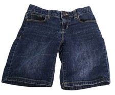 Old Navy Denim Jean Shorts Girls Size 12 Regular Dark Wash Adjustable Waist