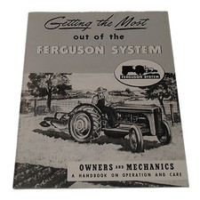 Getting The Most Out Of The Fits Ferguson System Handbook Fits Ford 2n 9n