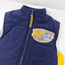 Vintage Y2K Backyardigans Nick Jr Navy Blue  Yellow Puffer Best Holographic 3T